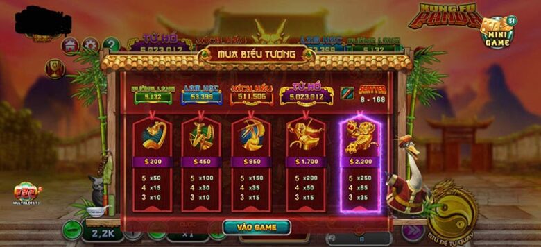 Đăng ký vào chơi Game Slot Kungfu Panda tại Iwin