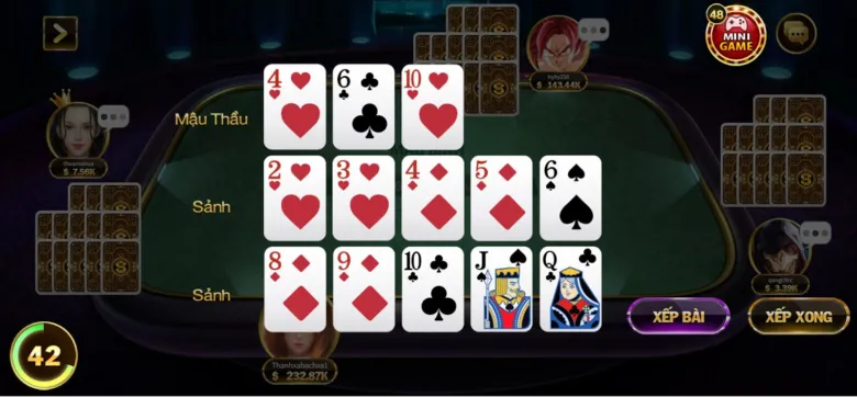 Cách xếp bài mậu binh