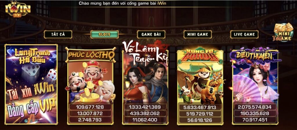 Game slot nổ hũ đa dạng tại web đánh bài IWIN CLUB